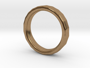 Corners Ring in Natural Brass
