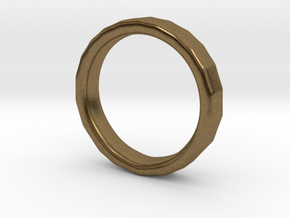 Corners Ring in Natural Bronze