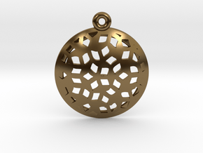 Pattern pendant in Polished Bronze