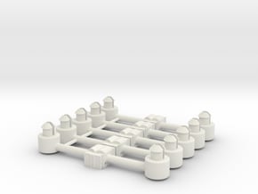 5 x Kupplungsdeichsel für Roco-Achtachser in White Natural Versatile Plastic
