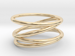 Finger Cage Ring - Sz. 8 in 14K Yellow Gold