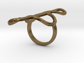 Clef Ring in Natural Bronze