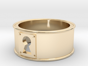 KeyHole Band Ring Size 7 in 14K Yellow Gold