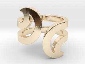 Opposite Waves Ring in 14K Yellow Gold