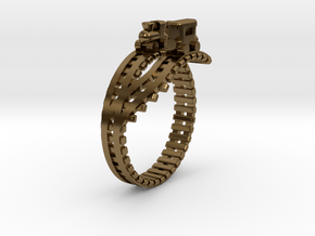 Train Nr4 Ring in Polished Bronze