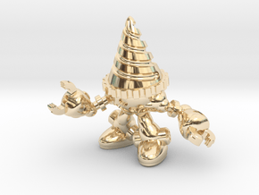 Drill-bot in 14K Yellow Gold