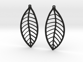 LEAF Earrings in Black Natural Versatile Plastic