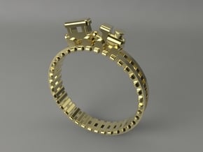 Train Nr2 Ring in Polished Brass