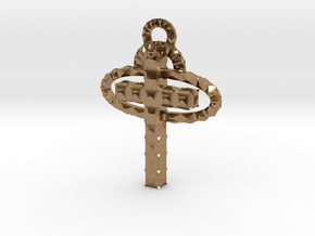Cross in Natural Brass