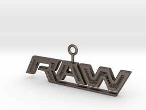 Raw Logo in Polished Bronzed Silver Steel