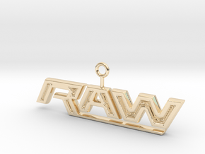 Raw Logo in 14K Yellow Gold