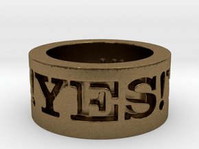 Yes! Ring Design Ring Size 8.5 in Natural Bronze