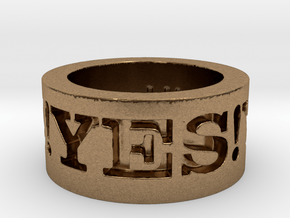 Yes! Ring Design Ring Size 8.5 in Natural Brass