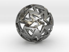 12-star ball in Polished Silver