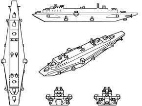HMAS Hannibal 1:600 x2 in Tan Fine Detail Plastic