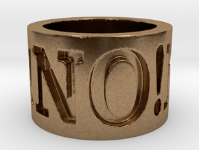 No! No! No! Ring Size 8.5 in Natural Brass