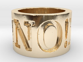 No! No! No! Ring Size 8.5 in 14K Yellow Gold