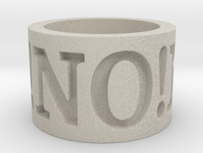 No! No! No! Ring Size 8.5 in Natural Sandstone