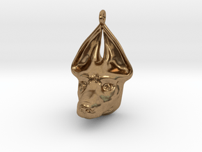 Egyptian Dog Pendant in Natural Brass