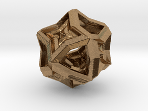 Polyhedron 1 in Natural Brass