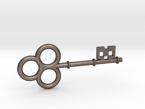Skeleton Key Small in Polished Bronzed Silver Steel