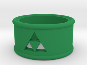 Triforce Cutout Band size 7 in Green Processed Versatile Plastic