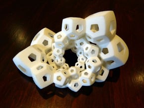 Dodecahedron Chains 1 in White Natural Versatile Plastic