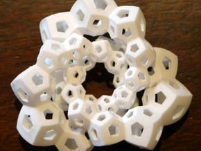 Dodecahedron Chains 2 in White Natural Versatile Plastic