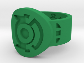 Green & Blue Lantern Hal Jordan Ring in Green Processed Versatile Plastic