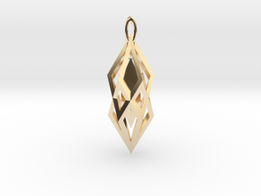 Hanging Crystal Pendent in 14K Yellow Gold