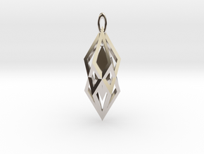 Hanging Crystal Pendent in Platinum