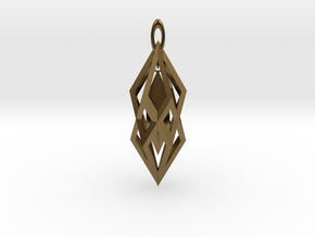 Hanging Crystal Pendent in Natural Bronze