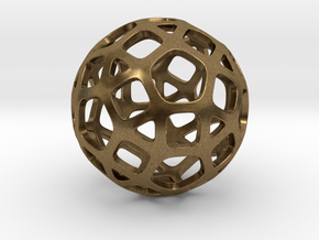 DodecaBall Pendant in Natural Bronze