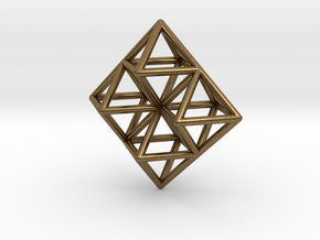 Octahedron Pendant in Natural Bronze