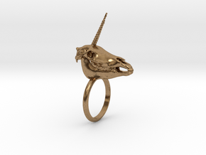  Unicorn Ring - Not Adjustable in Natural Brass
