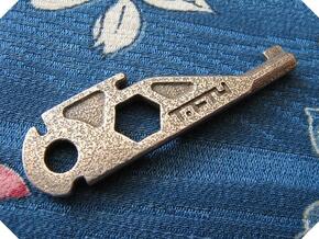 Left Handcuff Key (SOG S44/PPP Multitools) in Polished Bronzed Silver Steel