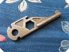 Right Handcuff Key (SOG S44/PPP Multitools) in Polished Bronzed Silver Steel