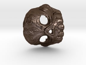 Dr. K Skull Pendant in Polished Bronze Steel
