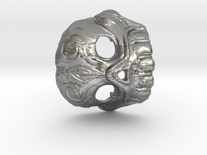 Dr. K Skull Pendant in Natural Silver
