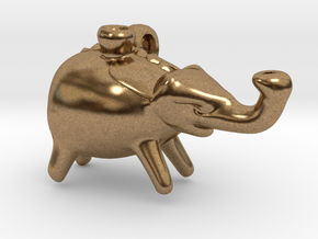 Roman Elephant Pendant (Askos) in Natural Brass