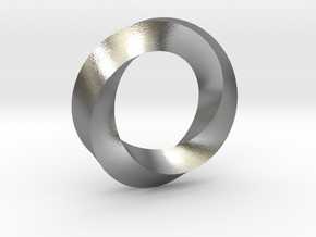 Mobius Ring Pendant in Natural Silver