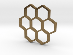 honeycomb pendant in Natural Bronze