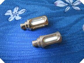 Tritium Earrings 2  (3x11mm Vials) in Polished Bronze