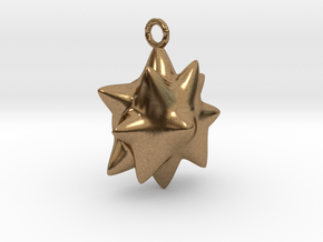 Chubby Star Pendant.  in Natural Brass