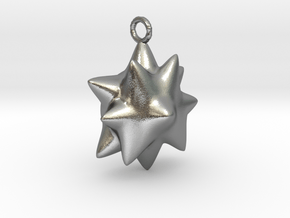 Chubby Star Pendant.  in Natural Silver