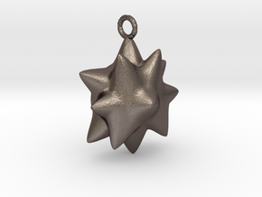 Chubby Star Pendant.  in Polished Bronzed Silver Steel