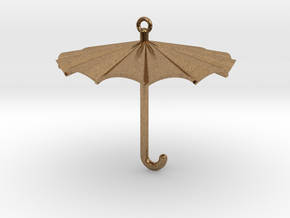 Umbrella Charm in Natural Brass