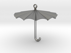 Umbrella Charm in Natural Silver