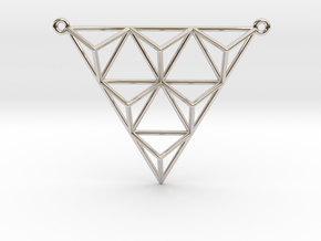 Tetrahedron Pendant 2 in Platinum