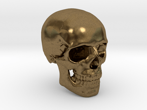 18mm 0.7in Human Skull Crane Schädel че́реп in Natural Bronze
